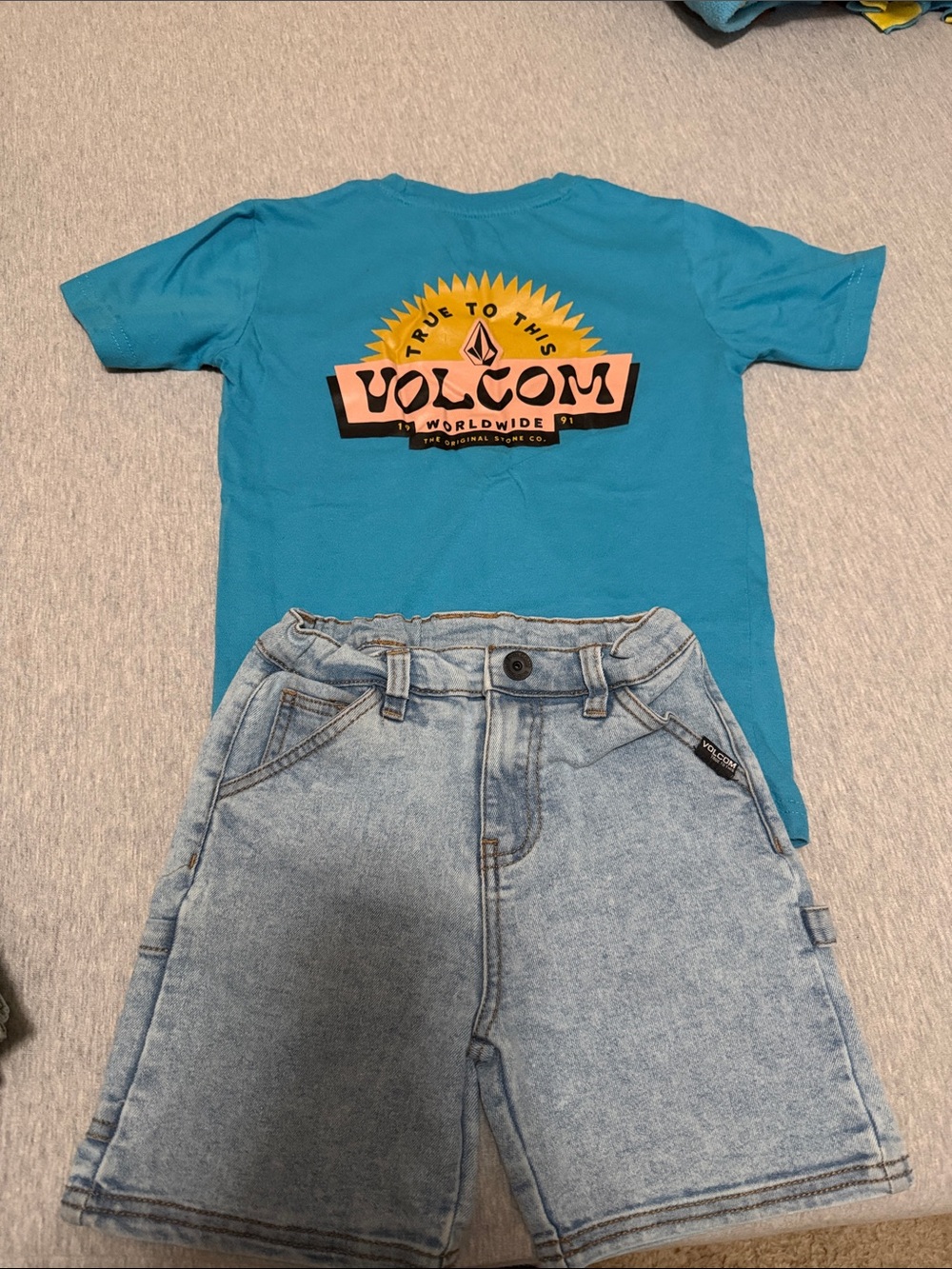 Volcom Kids Light Blue Denim Shorts